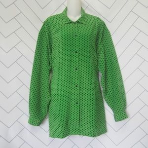 Vintage Plus Size Polka Dot Career Top